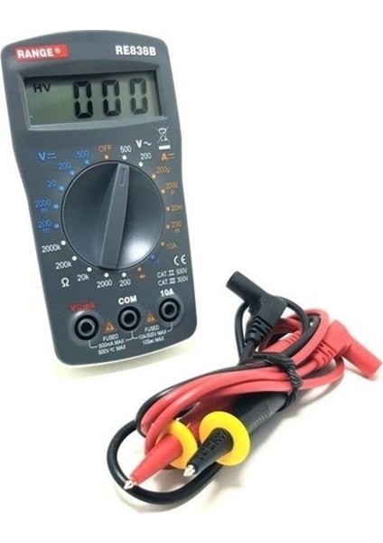 Mini Ölçü Aleti, Teknik Servis ve Okul Kullanımına Uygun, Prob Dahil, Kompakt ve Güvenilir