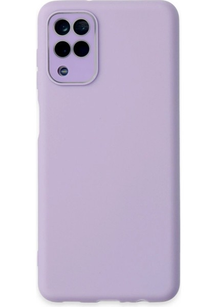 Samsung Galaxy A22 Kılıf Lansman Glass Kapak - Lila - NEONX4059-9221
