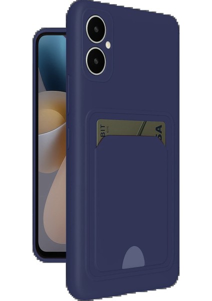 Samsung Galaxy A05 Kelvin Kartvizitli Silikon - Lacivert - NEONX1044-8936