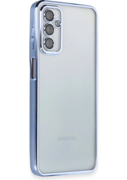 Samsung Galaxy M23 Kılıf Lensli Silikon - Açık Mavi - NEONX6825-9276