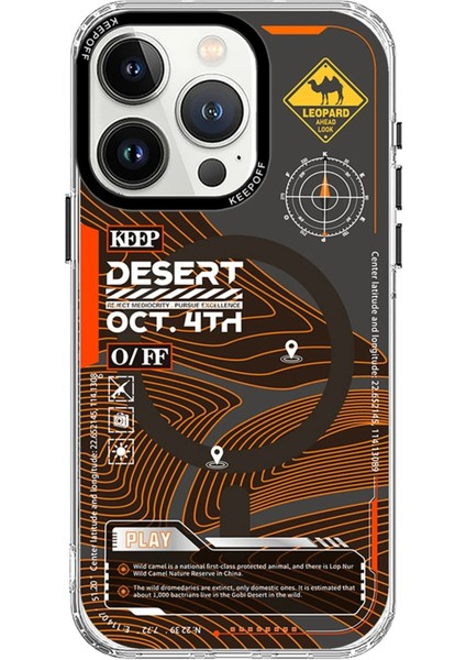 iPhone 15 Pro Map Magsafe Kapak - Desert - NEONX7663-9408