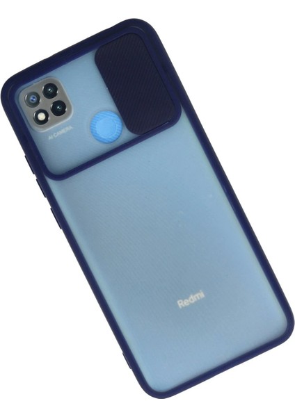 Xiaomi Redmi 9c Kılıf Palm Buzlu Kamera Sürgülü Silikon - Lacivert - NEONX7666-5733