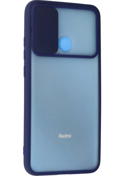 Xiaomi Redmi 9c Kılıf Palm Buzlu Kamera Sürgülü Silikon - Lacivert - NEONX7666-5733