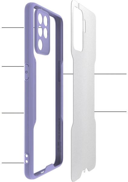 Oppo Reno 5 Lite Kılıf Platin Silikon - Sarı - NEONX8145-2032