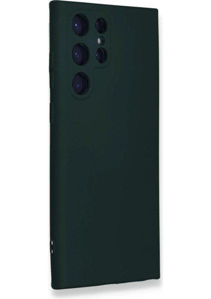 Samsung Galaxy S23 Ultra Kılıf Nano Içi Kadife Silikon - Koyu Yeşil - NEONX1475-1402