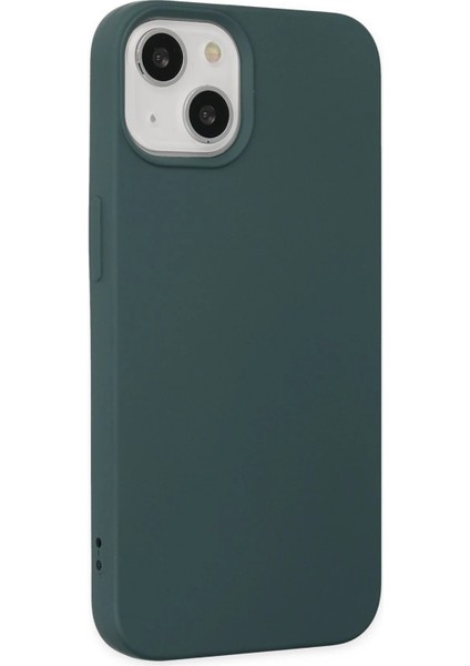 iPhone 14 Kılıf Nano Içi Kadife Silikon - Koyu Yeşil - NEONX8648-9742 fiyatları