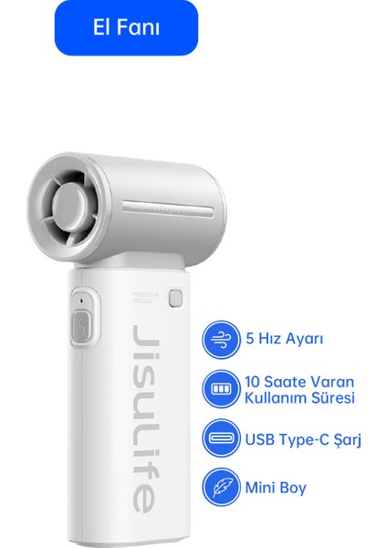 Handheld Fan Life9 El Fanı 3600mah