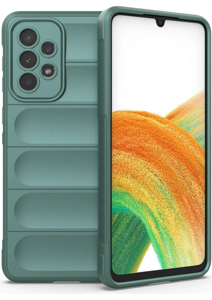 Samsung Galaxy A33 5g Kılıf Optimum Silikon - Koyu Yeşil - NEONX9818-9641