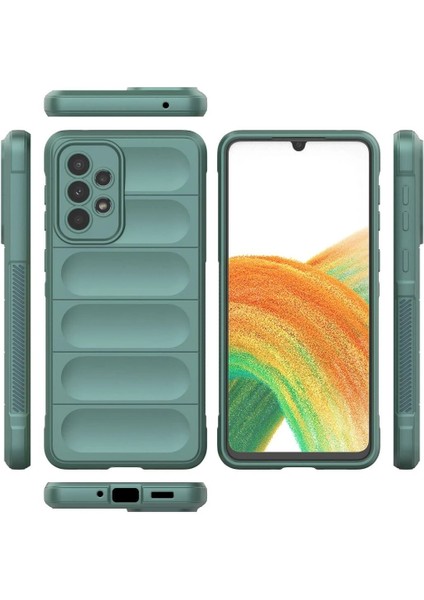 Samsung Galaxy A33 5g Kılıf Optimum Silikon - Koyu Yeşil - NEONX9818-9641