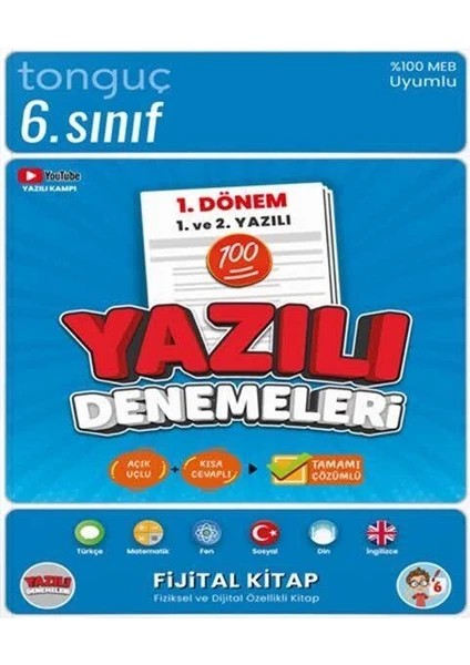 Tonguç 6.sınıf Yazılı Denemeleri 1. Dönem 1. ve 2. Yazılı