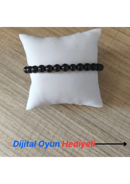 AAA Kesim Parlak Oniks Doğaltaş Bileklik - 6mm
