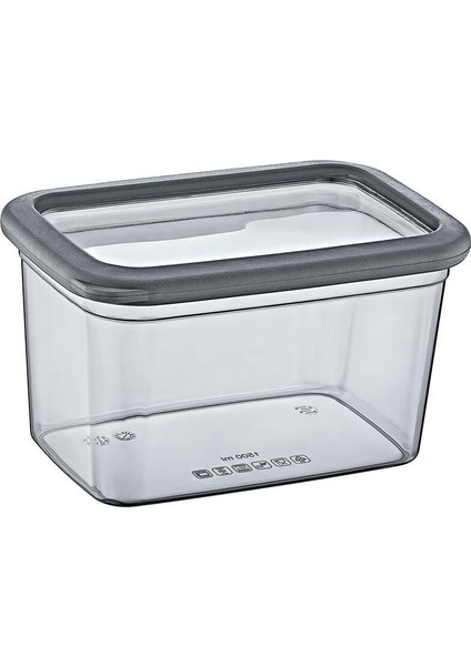Dikdörtgen Saklama Kabı 1210 Ml, Gri, Sağlam ve Şık Tasarım