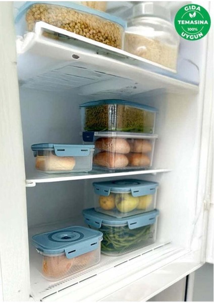 Mavi 1300ML Saklama Kabı, Taze Ürünler Için Güvenli ve Şık Saklama Çözümü fiyatları