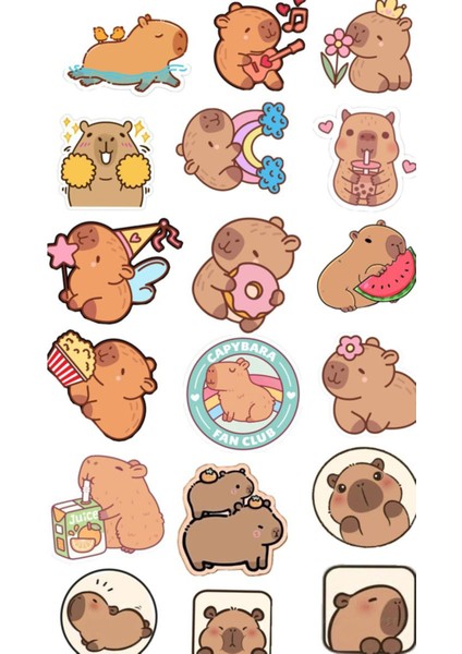 Capybara Sticker Telefon Laptop Notebook Tablet Defter Matara Stiker Etiket ST1776