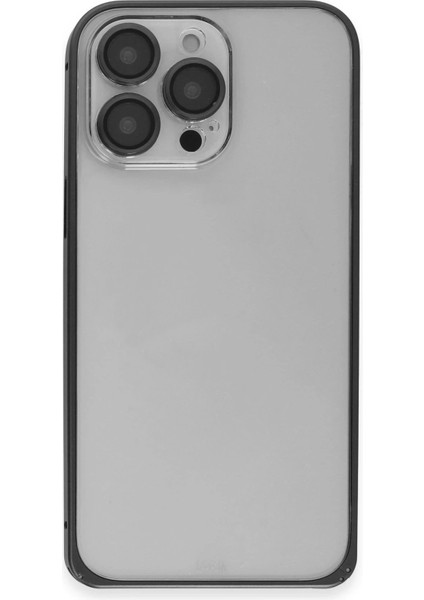 iPhone 15 Pro Metal Bumper Mat Kapak - Siyah - NEONX9284-7290