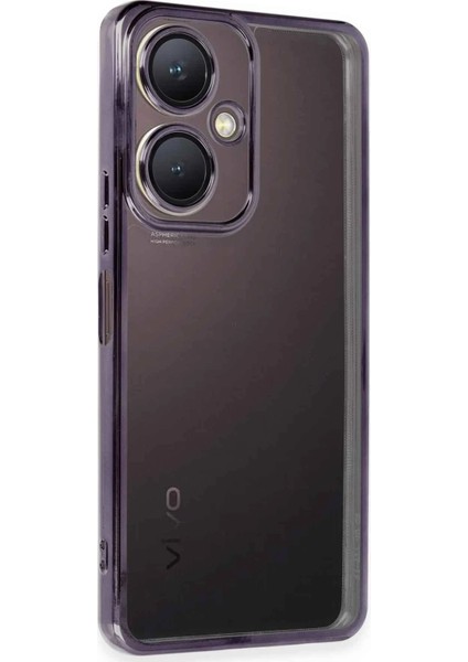 Vivo Y27 Kılıf Lensli Silikon - Mor - NEONX4261-9012
