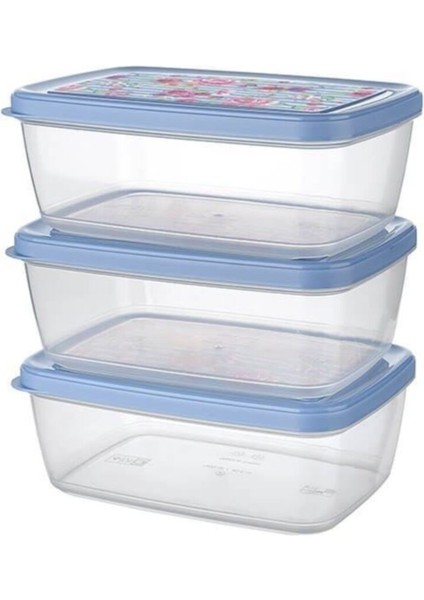 3'lü Saklama Kabı Seti, 850 Ml, Beyaz, Pratik ve Temiz Saklama Çözümü