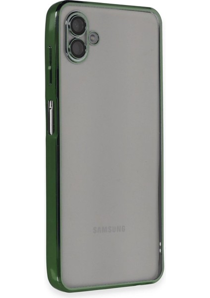 Samsung Galaxy A04 Kılıf Lensli Silikon - Yeşil - NEONX5421-6258