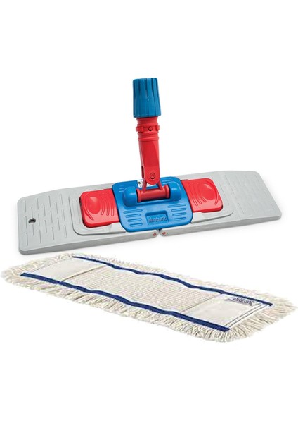 50 cm Nemli Mop Seti, Plastik Palet ve Süper Emici Püsküllü Temizlik Takımı