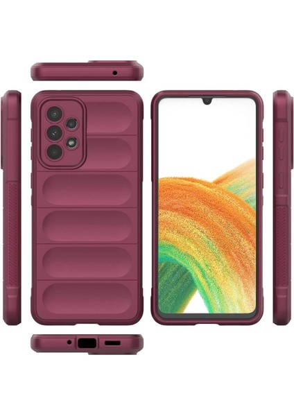 Samsung Galaxy A33 5g Kılıf Optimum Silikon - Bordo - NEONX4389-4192