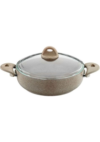 Granit Serisi 28CM Basık Tencere, 4.25 Litre, Dayanıklı ve Şık Tasarım