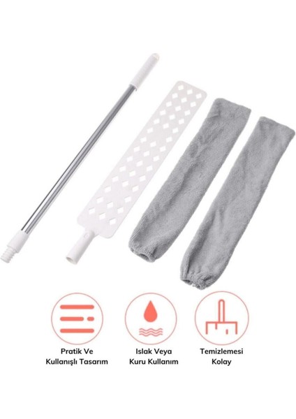 Mikrofiber Yüzey Köşe Dip Raf Temizleme ve Toz Alma Fırçası