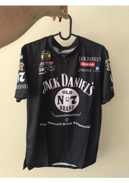Kaplamalı Motorcu T-Shirt