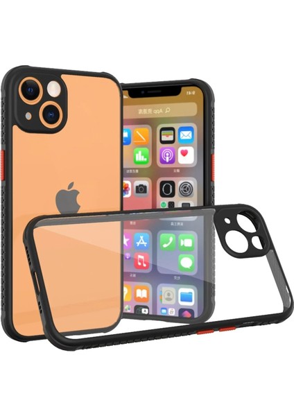 iPhone 13 Mini Kılıf Miami Şeffaf Silikon - Siyah - NEONX2043-4504