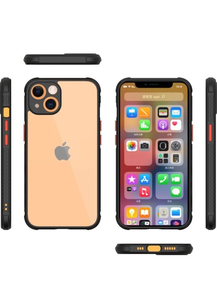 iPhone 13 Mini Kılıf Miami Şeffaf Silikon - Siyah - NEONX2043-4504