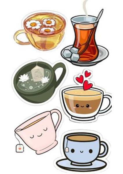 Cofffee Sticker Telefon Laptop Notebook Tablet Defter Matara Stiker Etiket ST1475