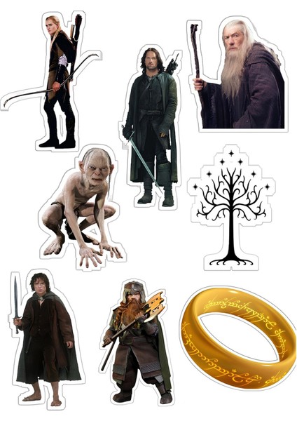Lord Of The Rings Sticker Telefon Laptop Notebook Tablet Defter Matara Stiker Etiket ST432