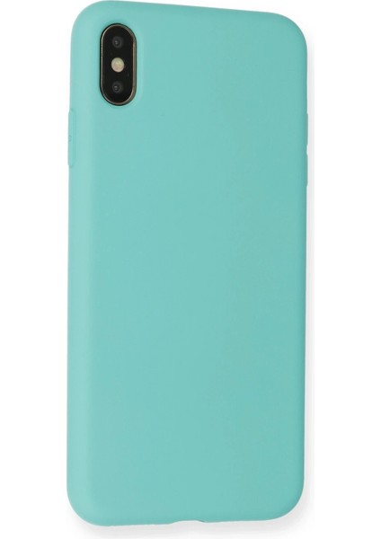 iPhone Xs Max Kılıf Nano Içi Kadife Silikon - Turkuaz - NEONX1060-8698 modelleri
