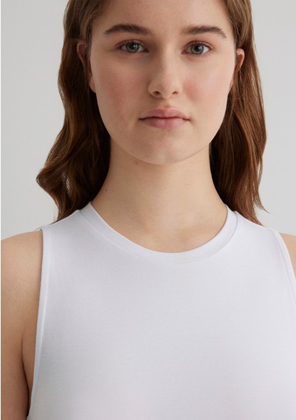 Lux Touch Beyaz Basic Modal Atlet 1610786-620