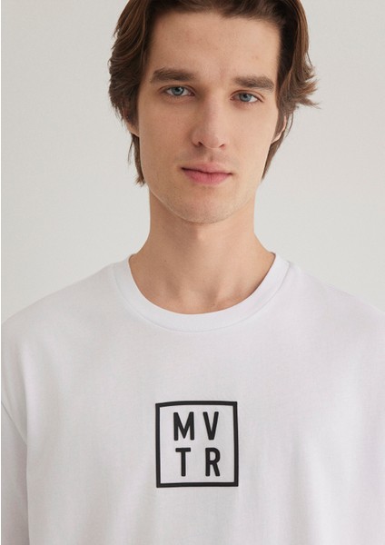 MVTR Baskılı Beyaz Tişört 0612004-620
