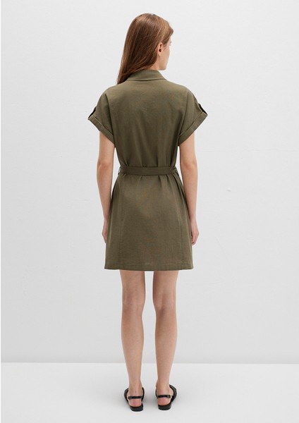 Haki Gömlek Elbise 1310723-71549