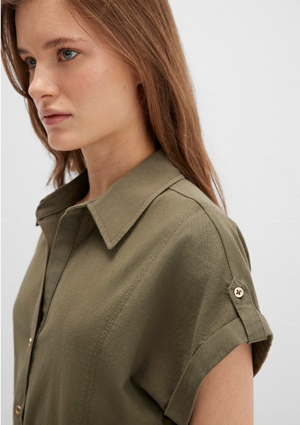 Haki Gömlek Elbise 1310723-71549