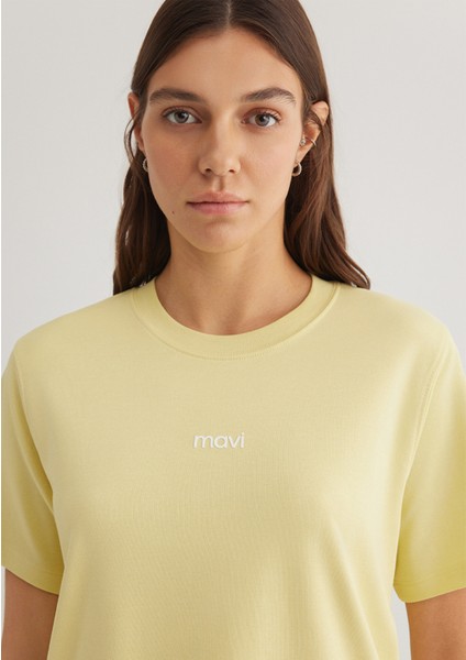 Mavi Logo Baskılı Sarı Tişört 1612829-71303