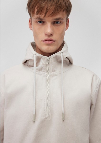Kapüşonlu Bej Sweatshirt 0210709-70134