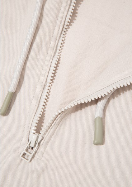 Kapüşonlu Bej Sweatshirt 0210709-70134