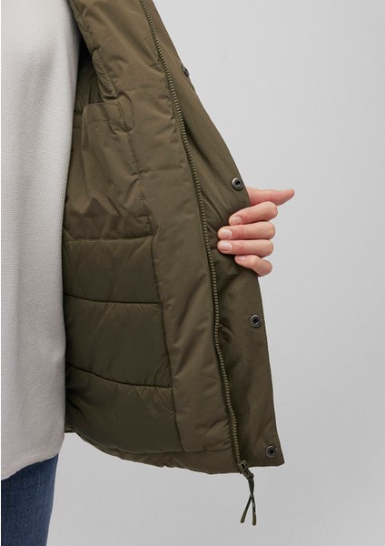Kapüşonlu haki Parka 0110443-71544