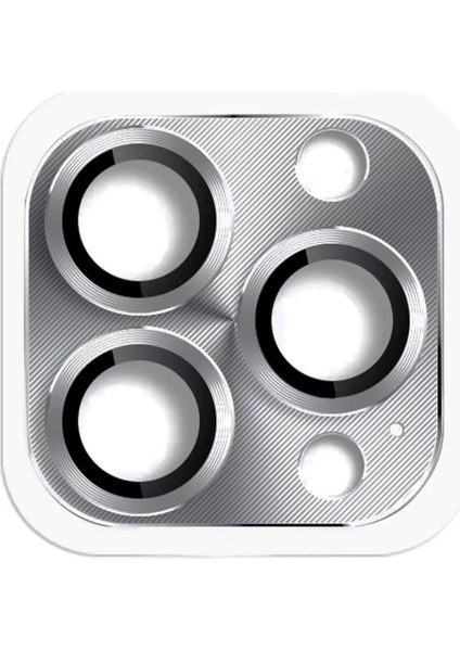 iPhone 16 Pro Max Pers Alüminyum Kamera Lens - Gri - NEONX8534-4031