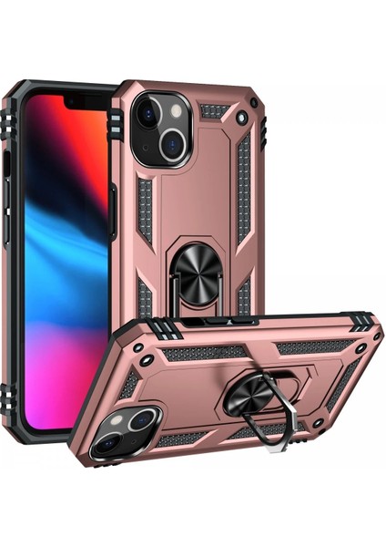 iPhone 13 Kılıf Sofya Yüzüklü Silikon Kapak - Rose - NEONX1352-4304 fiyatları
