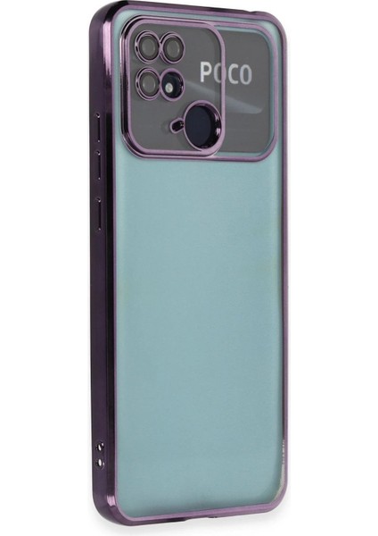 Xiaomi Redmi 10C Kılıf Lensli Silikon - Mor - NEONX9046-6505