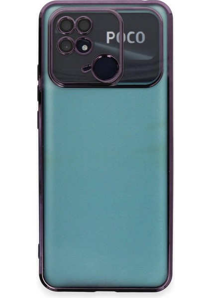 Xiaomi Redmi 10C Kılıf Lensli Silikon - Mor - NEONX9046-6505