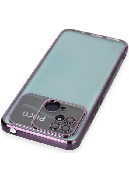 Xiaomi Redmi 10C Kılıf Lensli Silikon - Mor - NEONX9046-6505