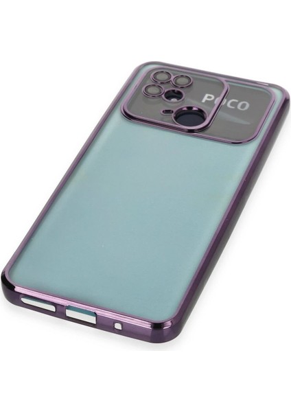 Xiaomi Redmi 10C Kılıf Lensli Silikon - Mor - NEONX9046-6505