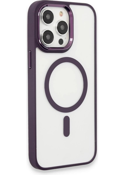 iPhone 15 Pro Max Kılıf Room Magneticsafe Silikon - Derin Mor - NEONX7509-8331