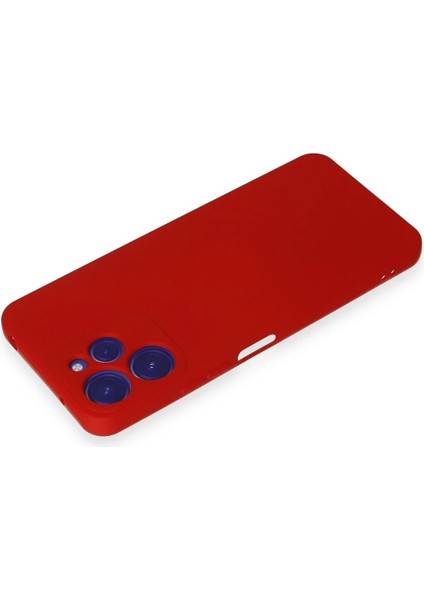 Xiaomi Redmi 12 Kılıf Nano Içi Kadife Silikon - Kırmızı - NEONX7762-9932 modelleri