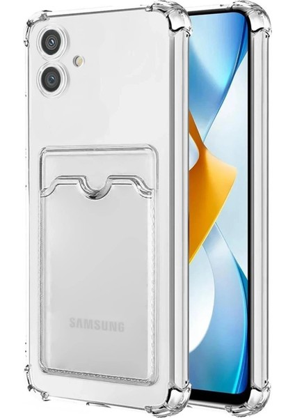 Samsung Galaxy A05 Kılıf Kart Şeffaf Silikon - Şeffaf - NEONX8249-1179