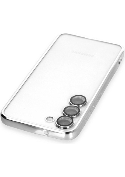 Samsung Galaxy S23 Plus Kılıf Lensli Silikon - Gümüş - NEONX5646-8600